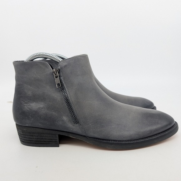 Vaneli Women Size 10M Gray Side Zip Ankle Boots Block Heel Pointed Toe - Picture 4 of 13